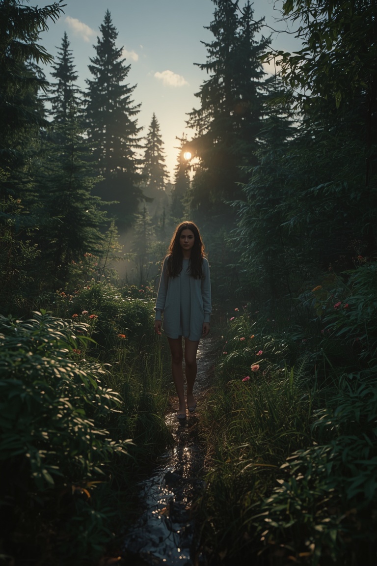 Golden Hour in the Whispering Woods