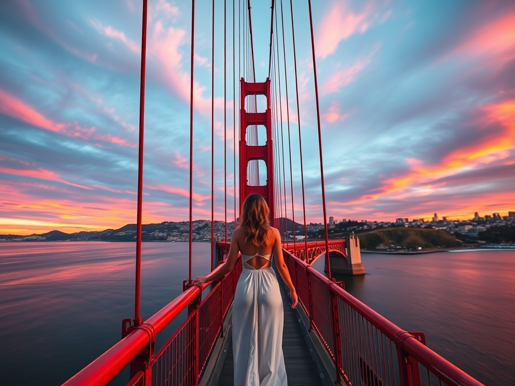 Golden Hour Over the Golden Gate