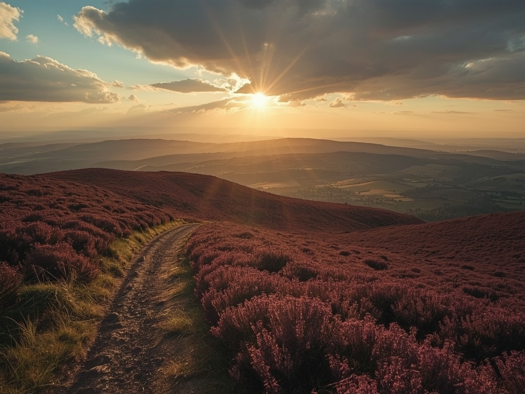 Golden Hour over the Heather Hills