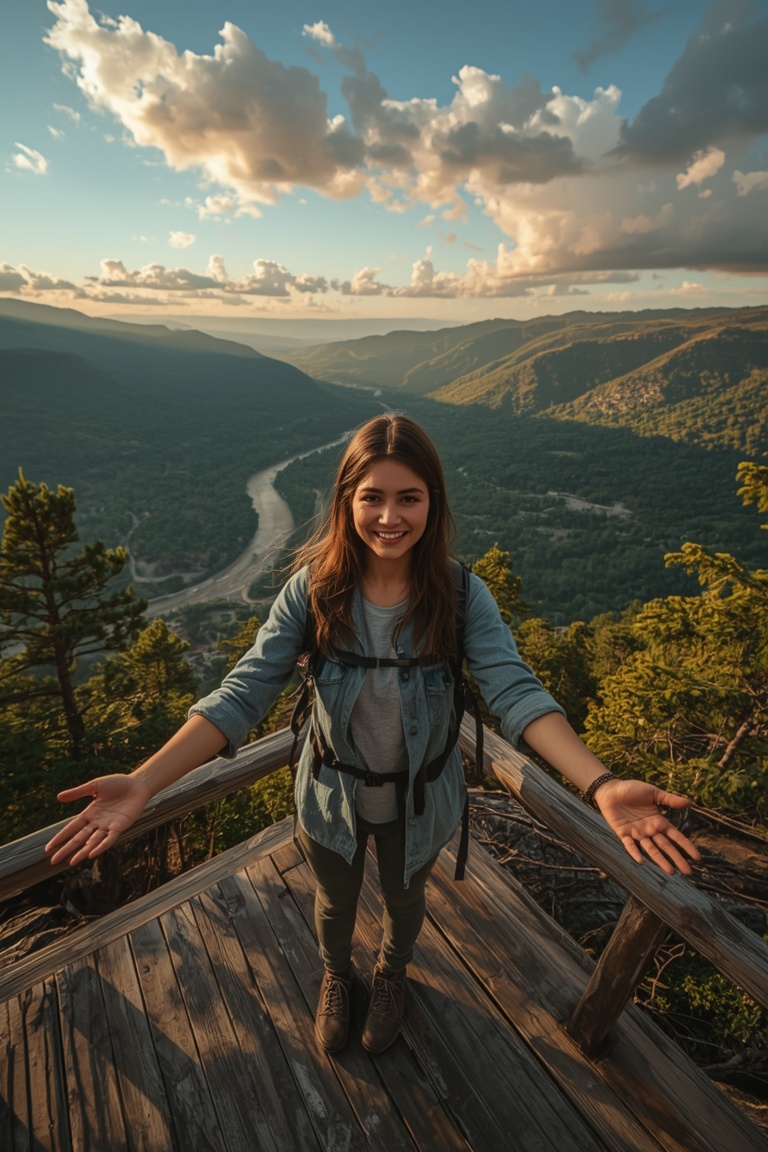 Golden Hour Over the Valley