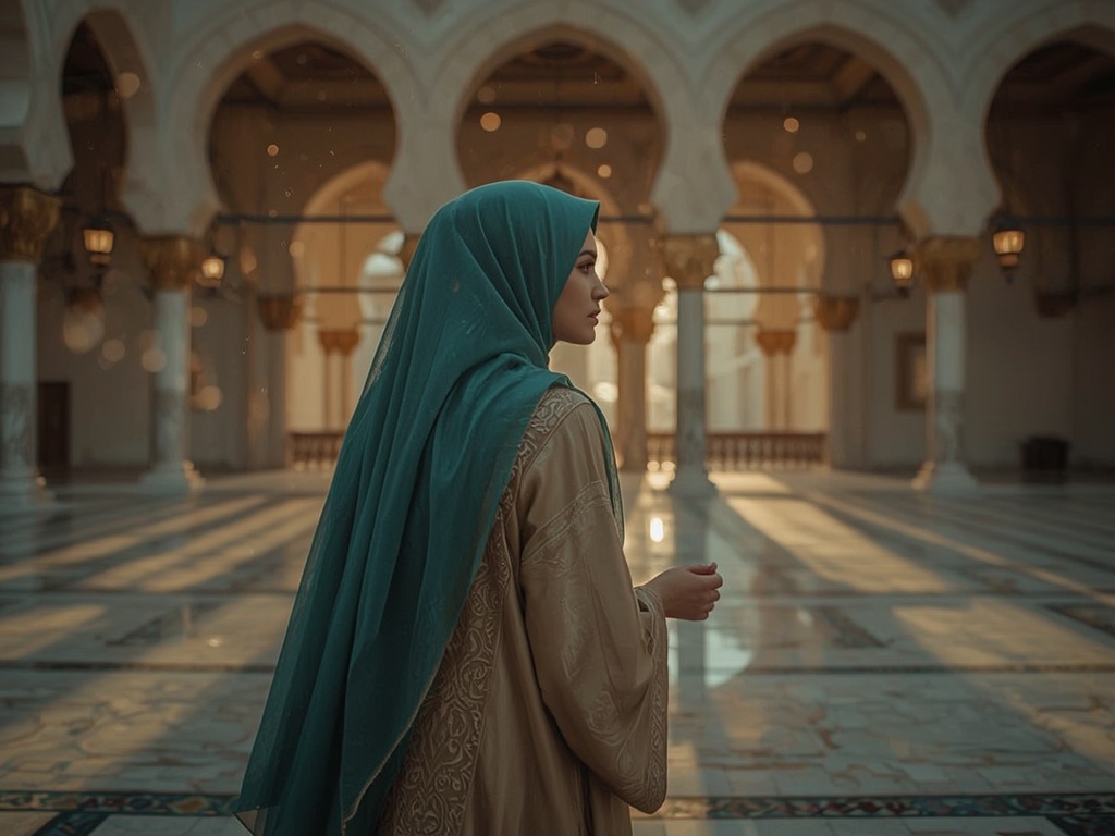 Golden Hour Serenity at the Mosque