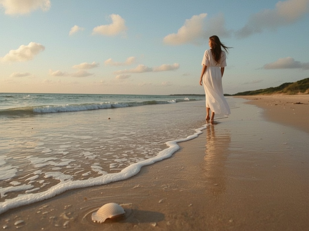 Golden Hour Serenity at the Shore
