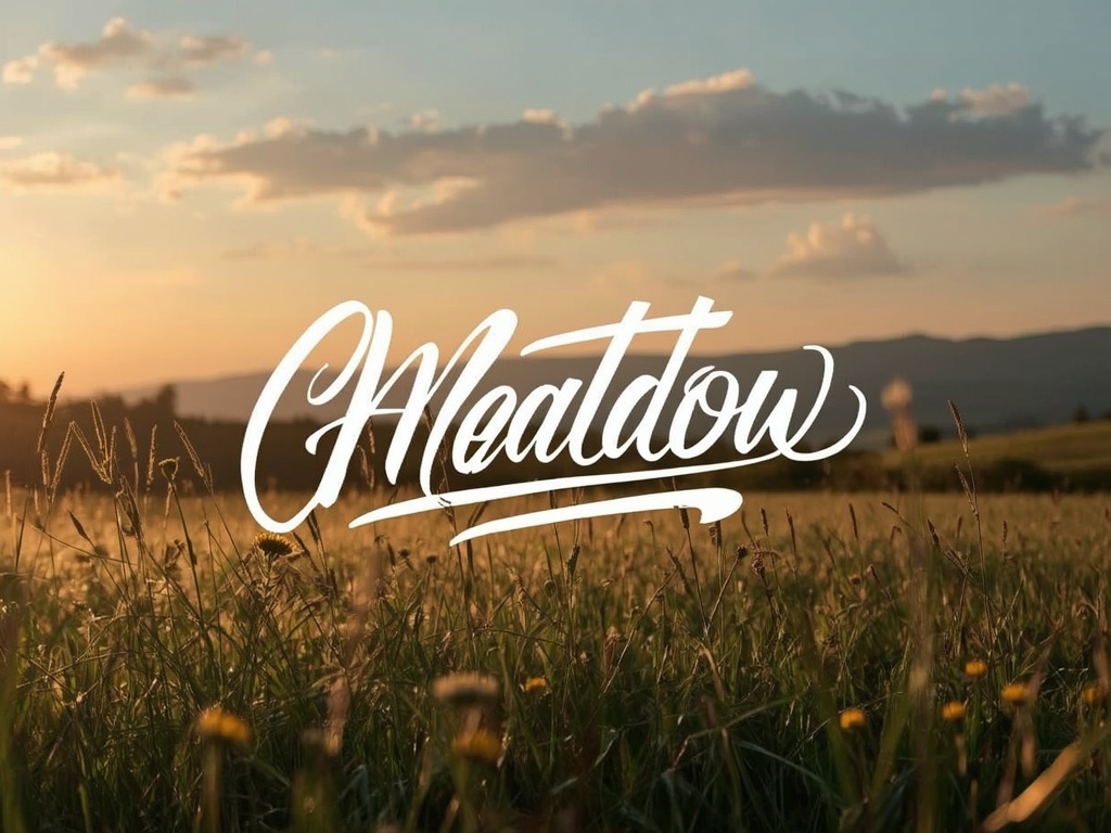 Golden Lettering at Dusk