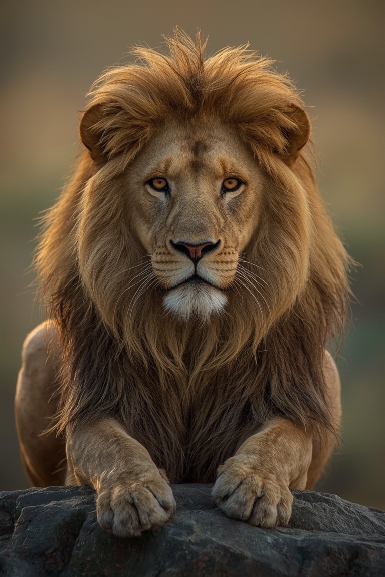 Golden Majesty: Sunrise Lion