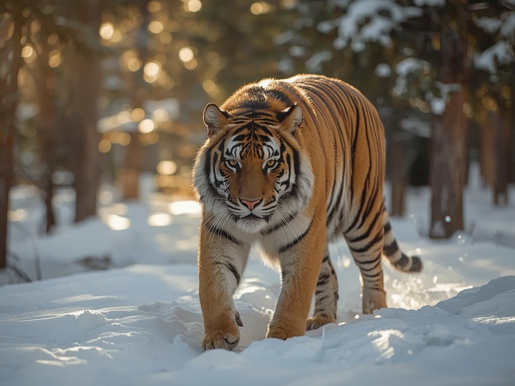 Golden Snow Tiger