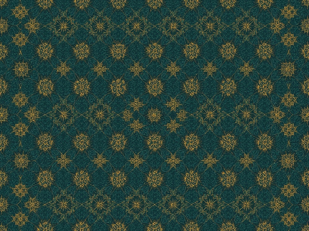 Golden Teal Geometric Tessellation