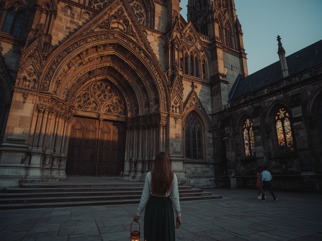 Gothic Church at Dusk