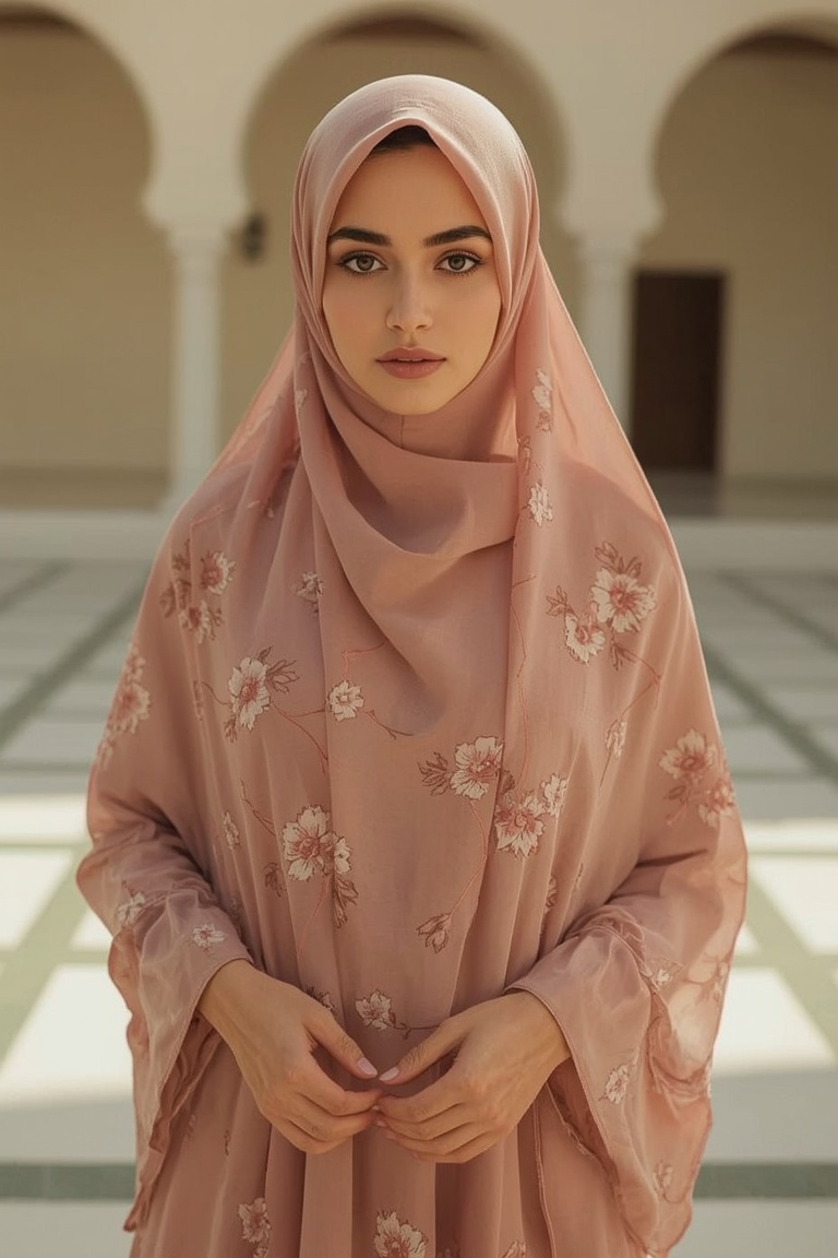 Grace in Rose: A Hijab Fashion Portrait