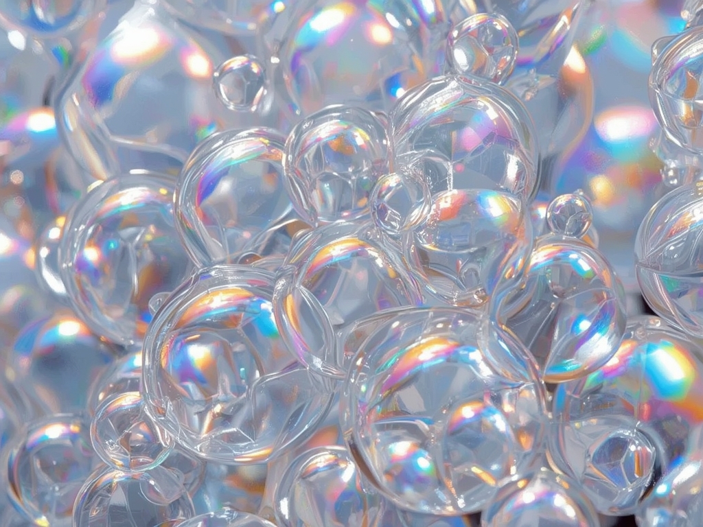 Iridescent Fractal Bubble Mosaic
