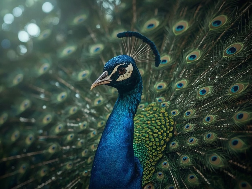 Iridescent Majesty: The Peacock's Splendor