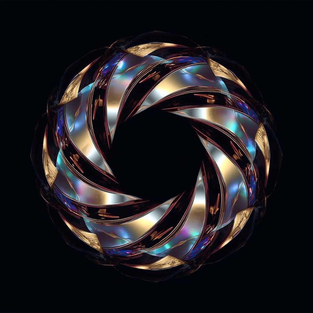 Iridescent Swirl Abstract Logo