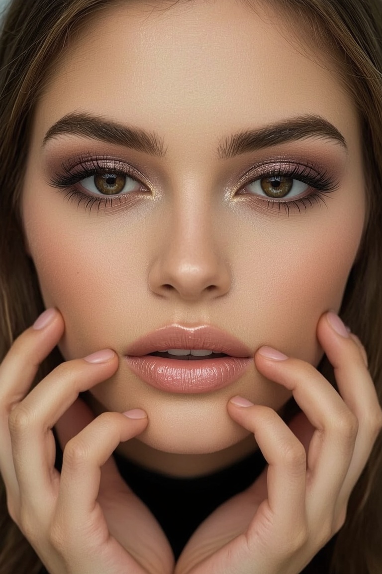 Luminous Glitter Glam: Purple & Gold Eyeshadow Look