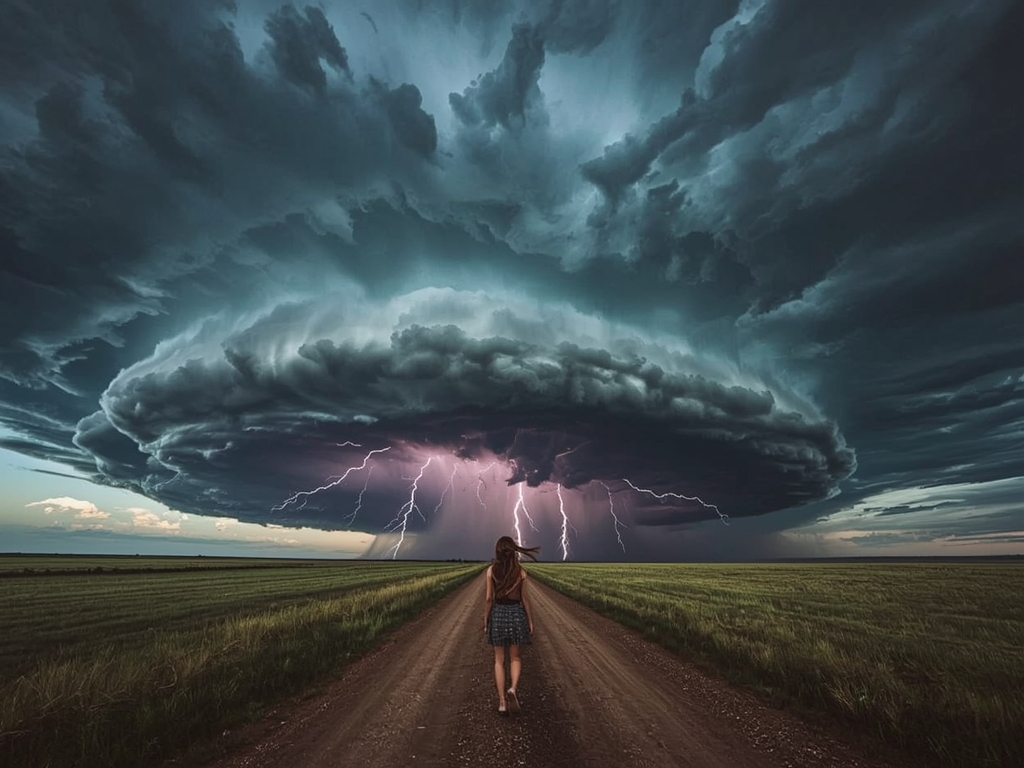 Majestic Supercell Over the Prairie