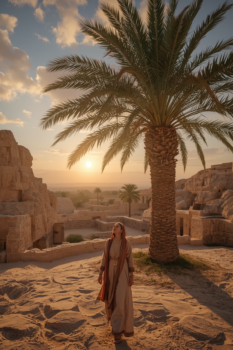 Mesopotamian Oasis at Dusk