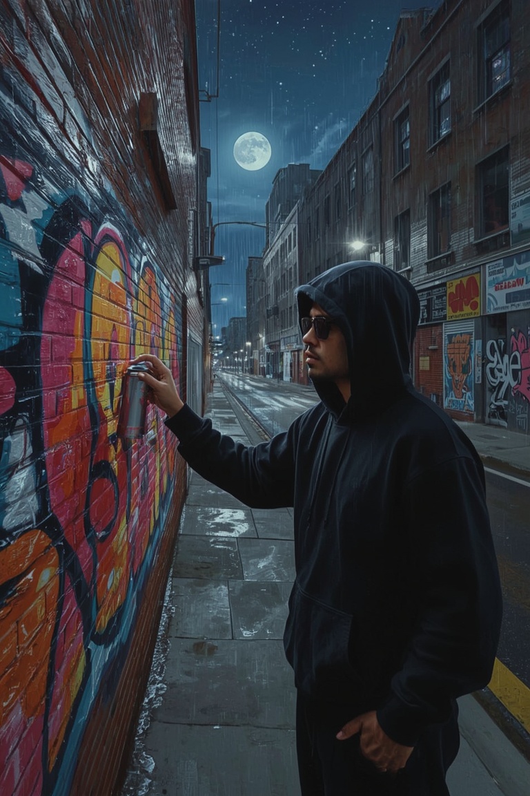 Midnight Mural Masterpiece