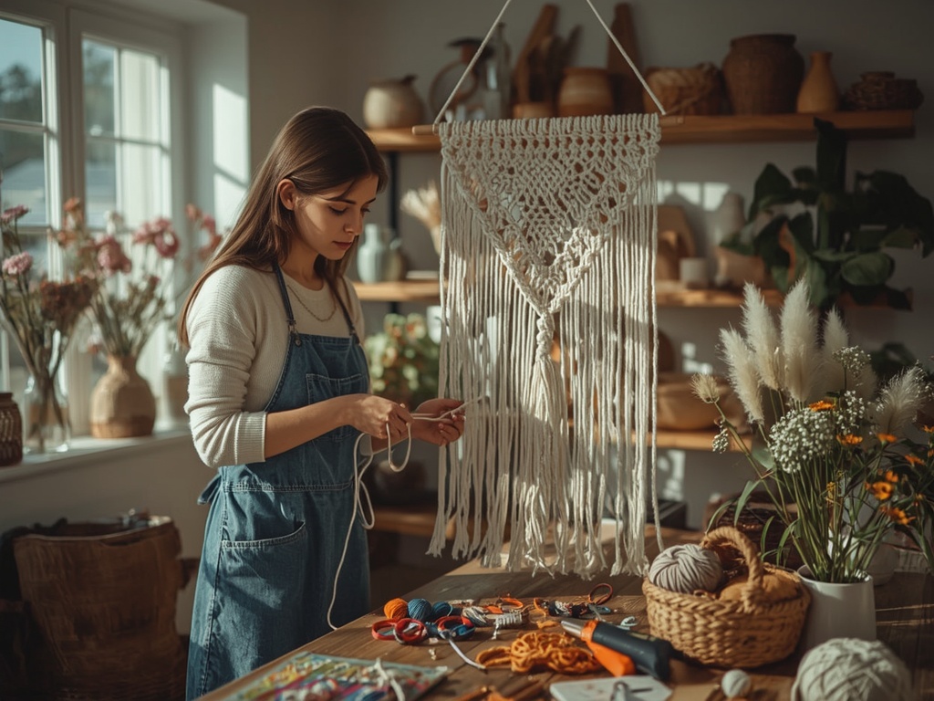 Modern Macrame Masterpiece