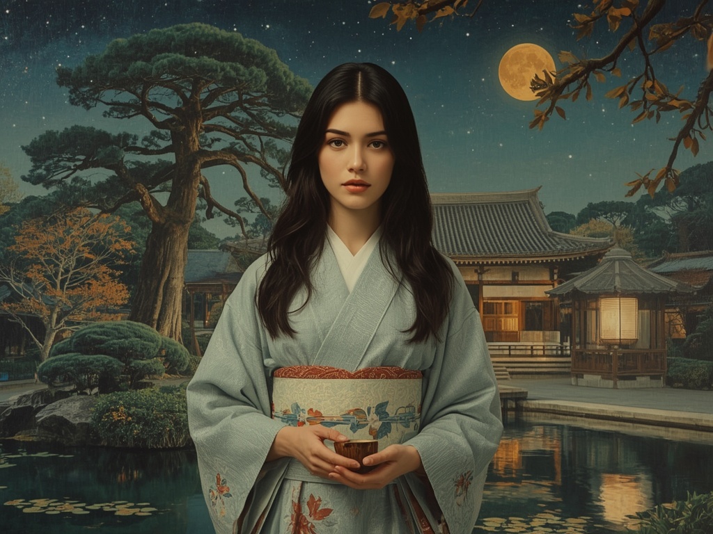 Moonlit Temple Serenity