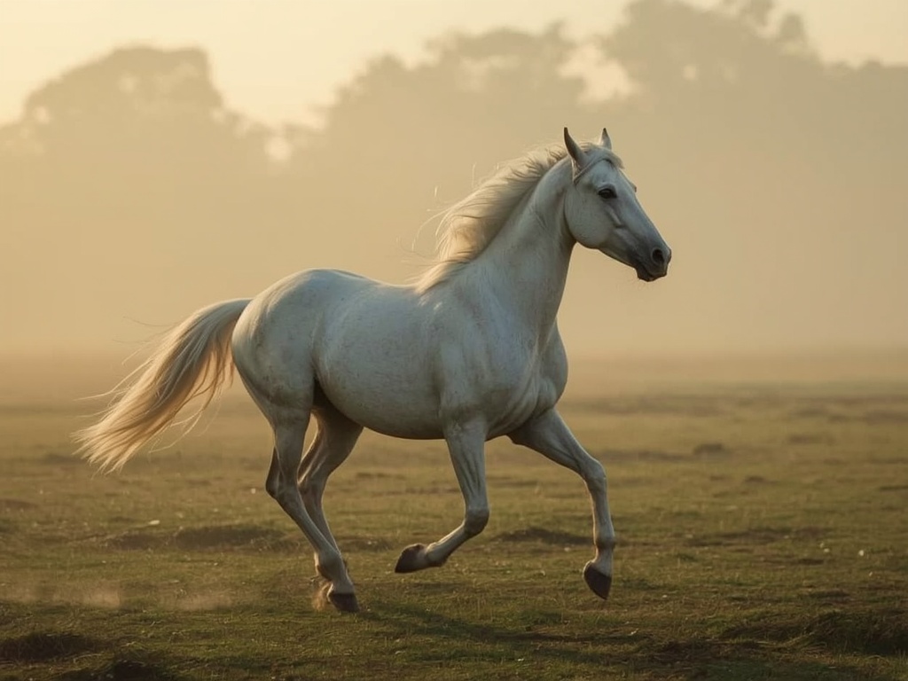 Morning Gallop in the Mist