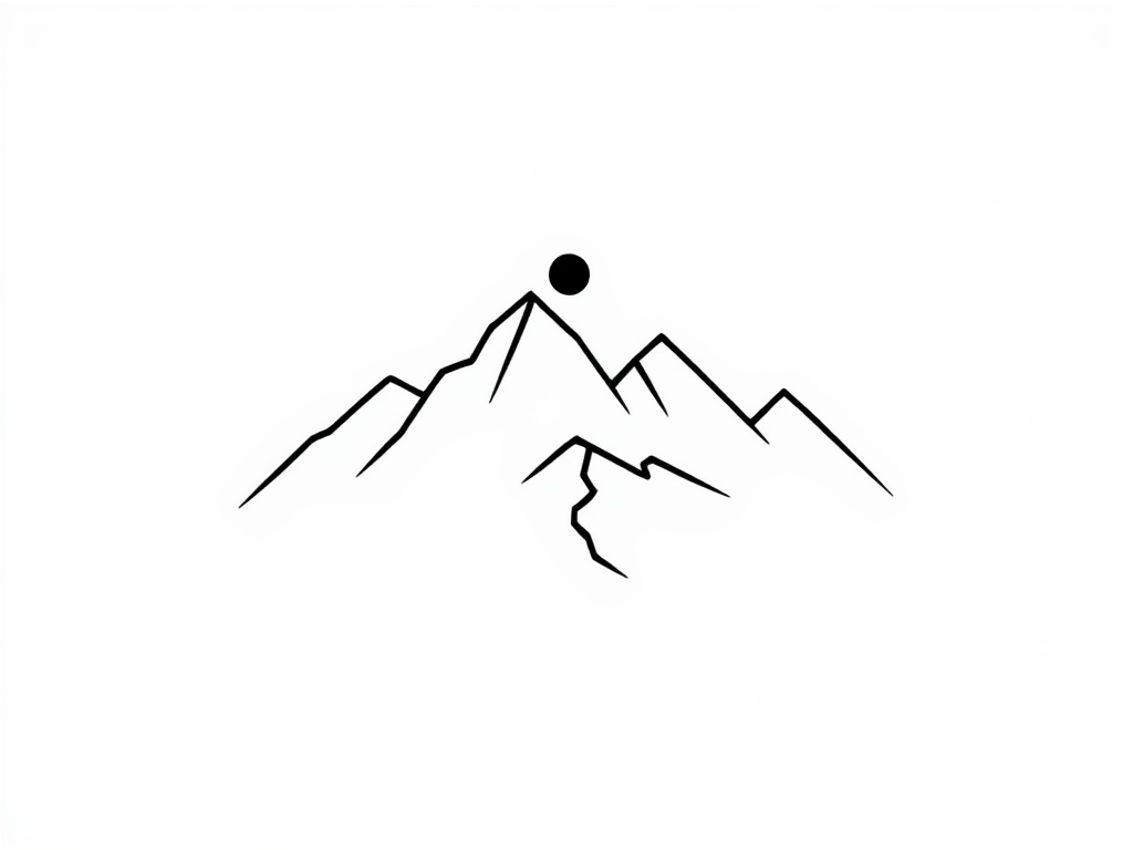 Mountain Sunrise Minimalist Logo