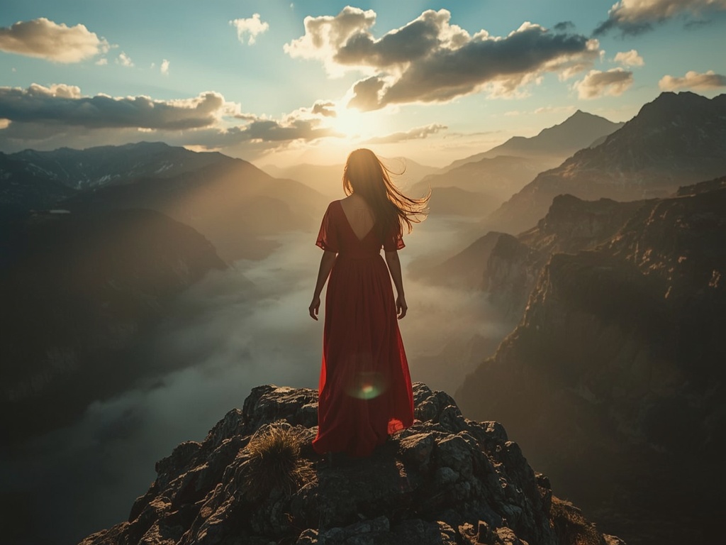 Mountain Sunrise Wanderer