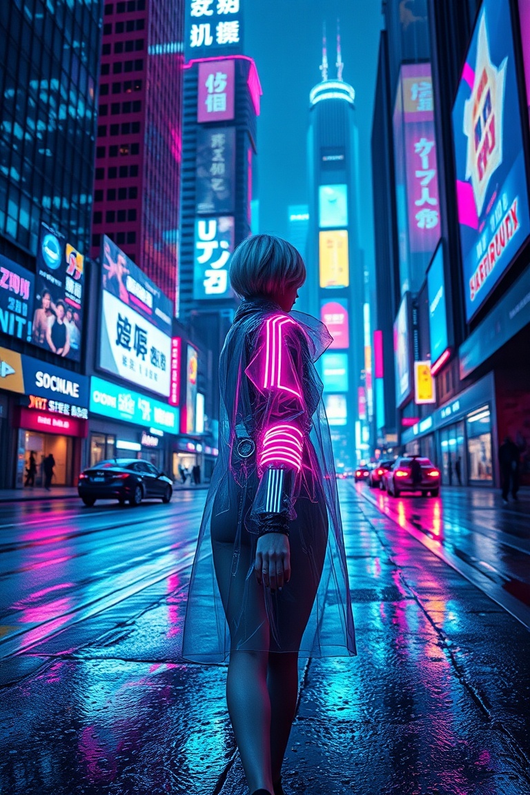 Neon Alley Solitude