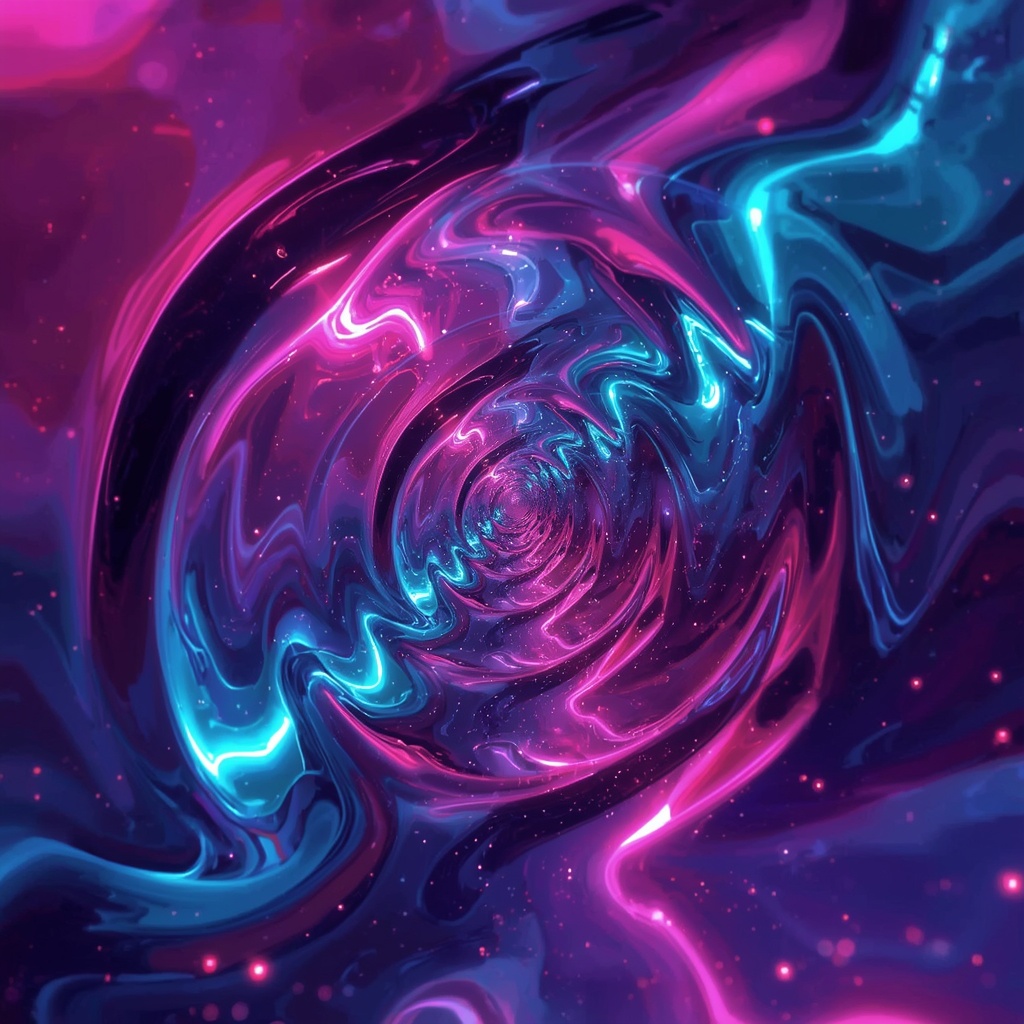 Neon Cosmos: A Fractal Dream