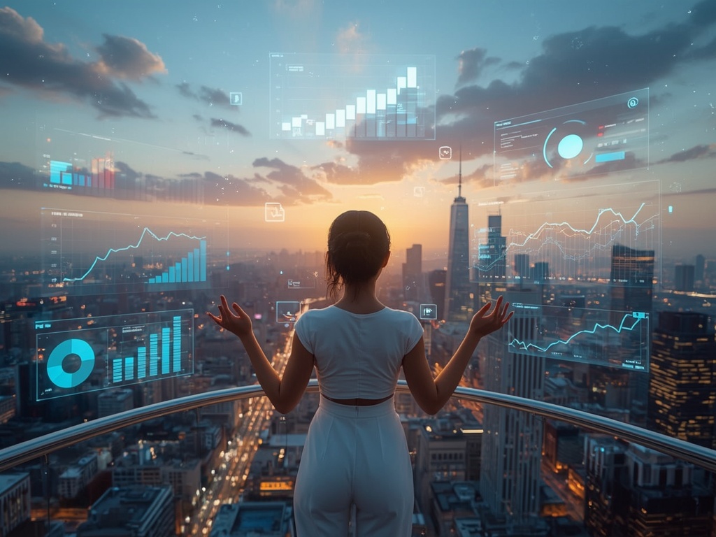 Neon Data Skyline