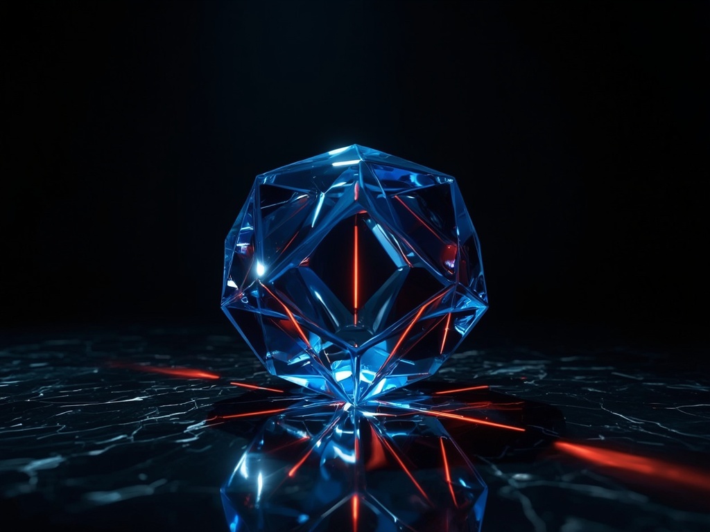 Neon Dodecahedron in Void