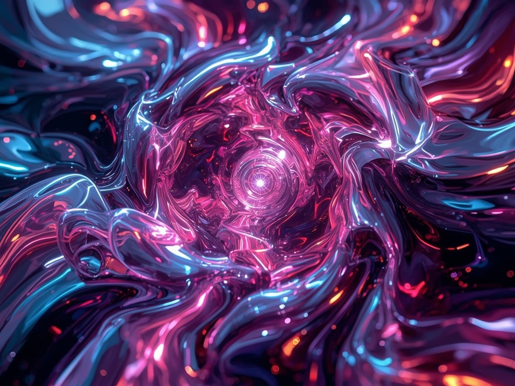 Neon Fractal Dreamscape
