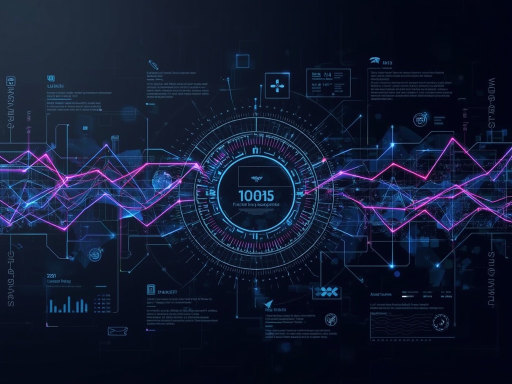 Neon Future Data Flow Infographic