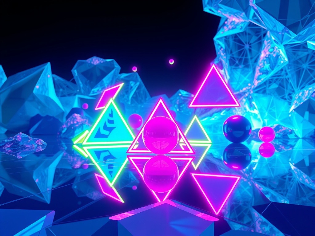 Neon Geometry Dreamscape