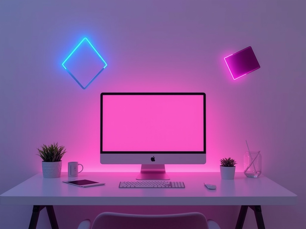 Neon Geometry Workspace