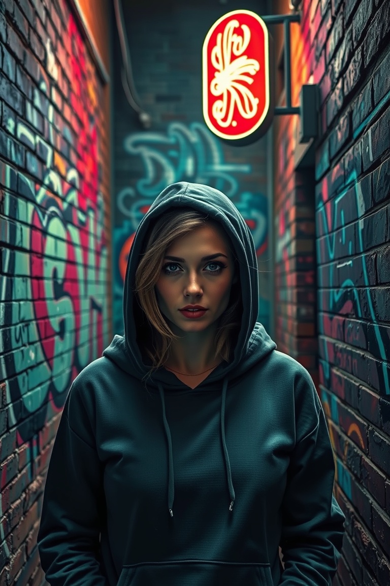 Neon Graffiti Alley