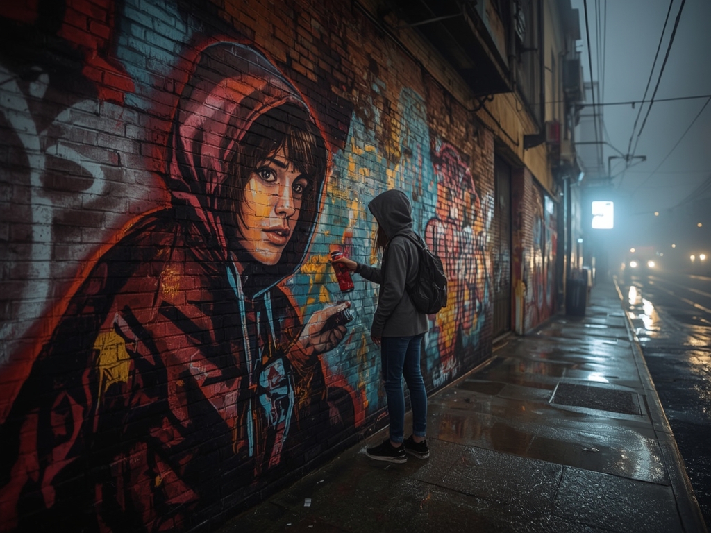Neon Graffiti: The Artist's Alley