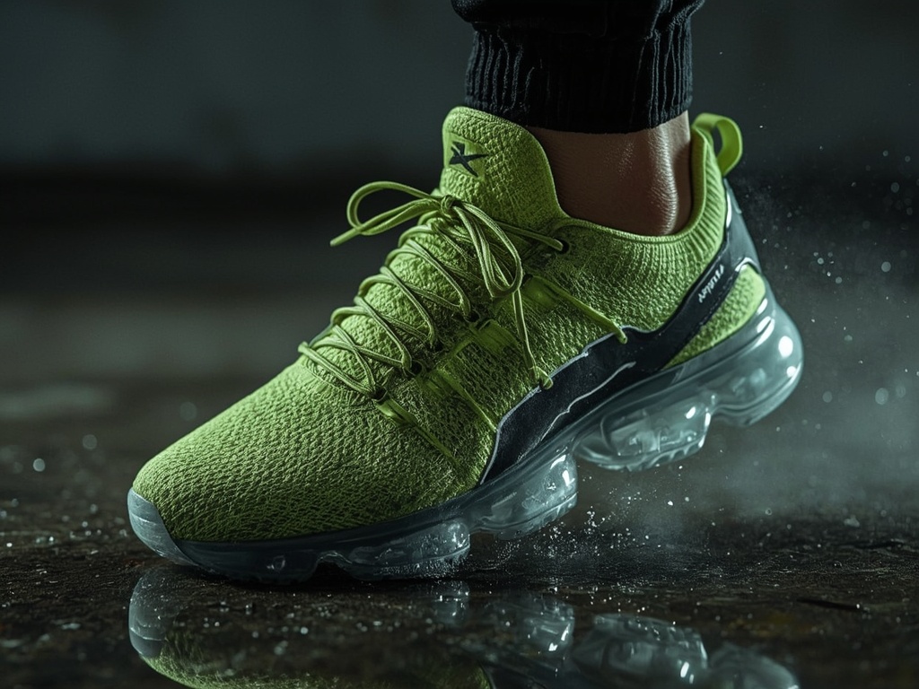 Neon Grind: Futuristic Sneaker in Motion