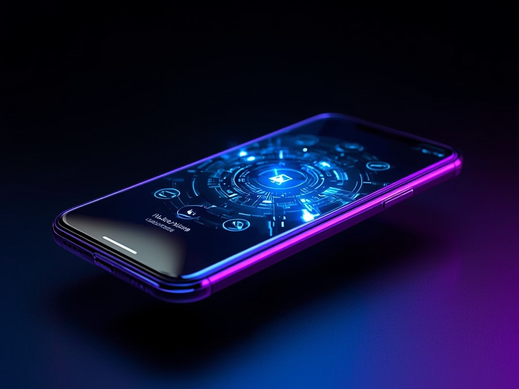 Neon Hologram Phone