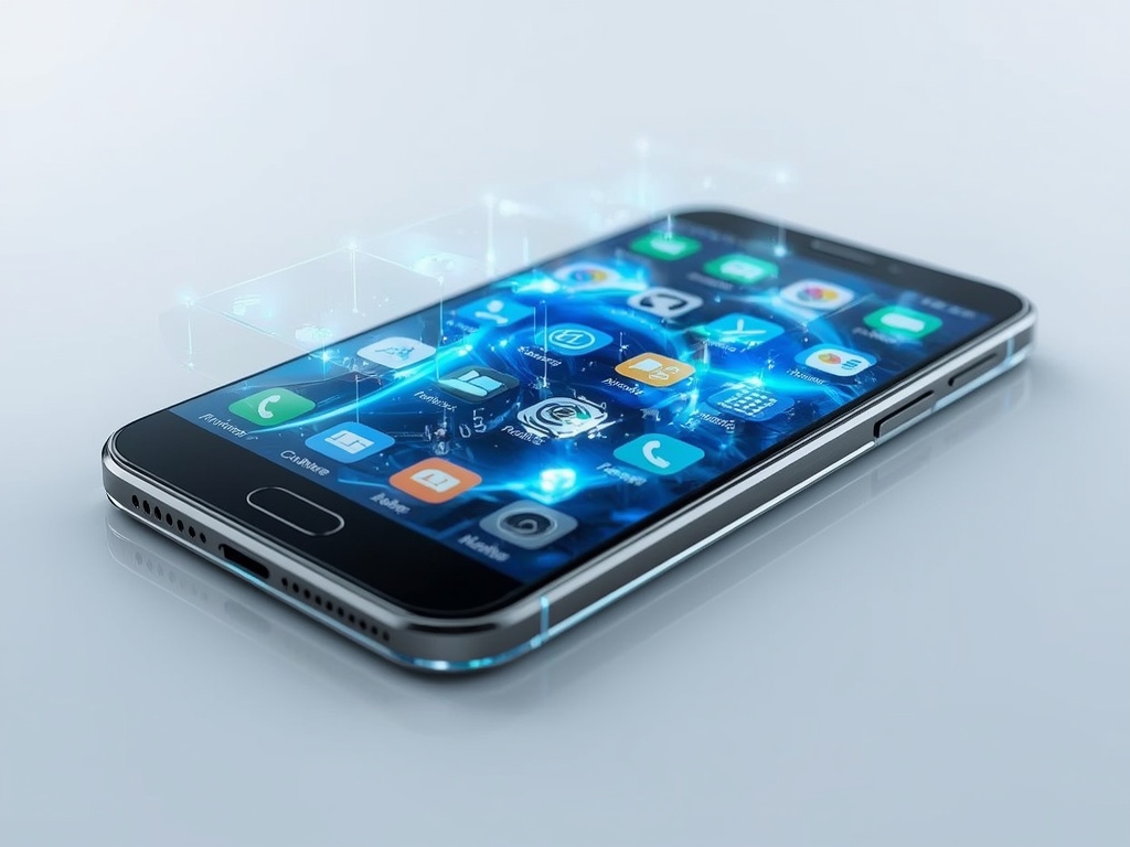 Neon Holographic Smartphone