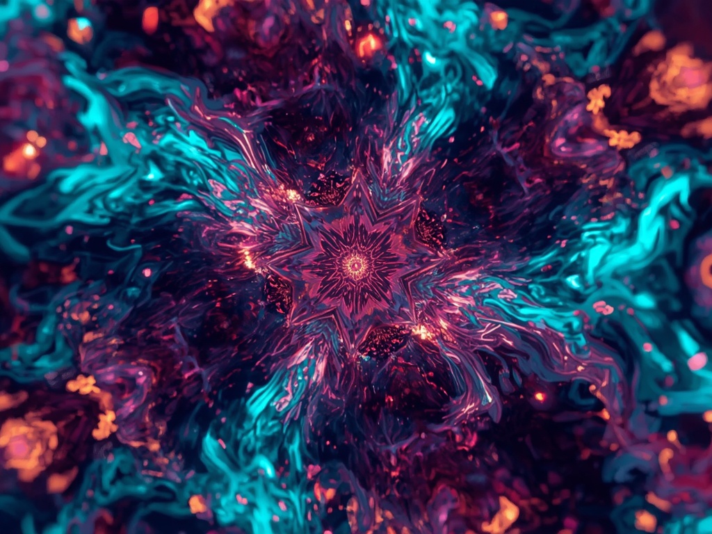 Neon Labyrinth of Light