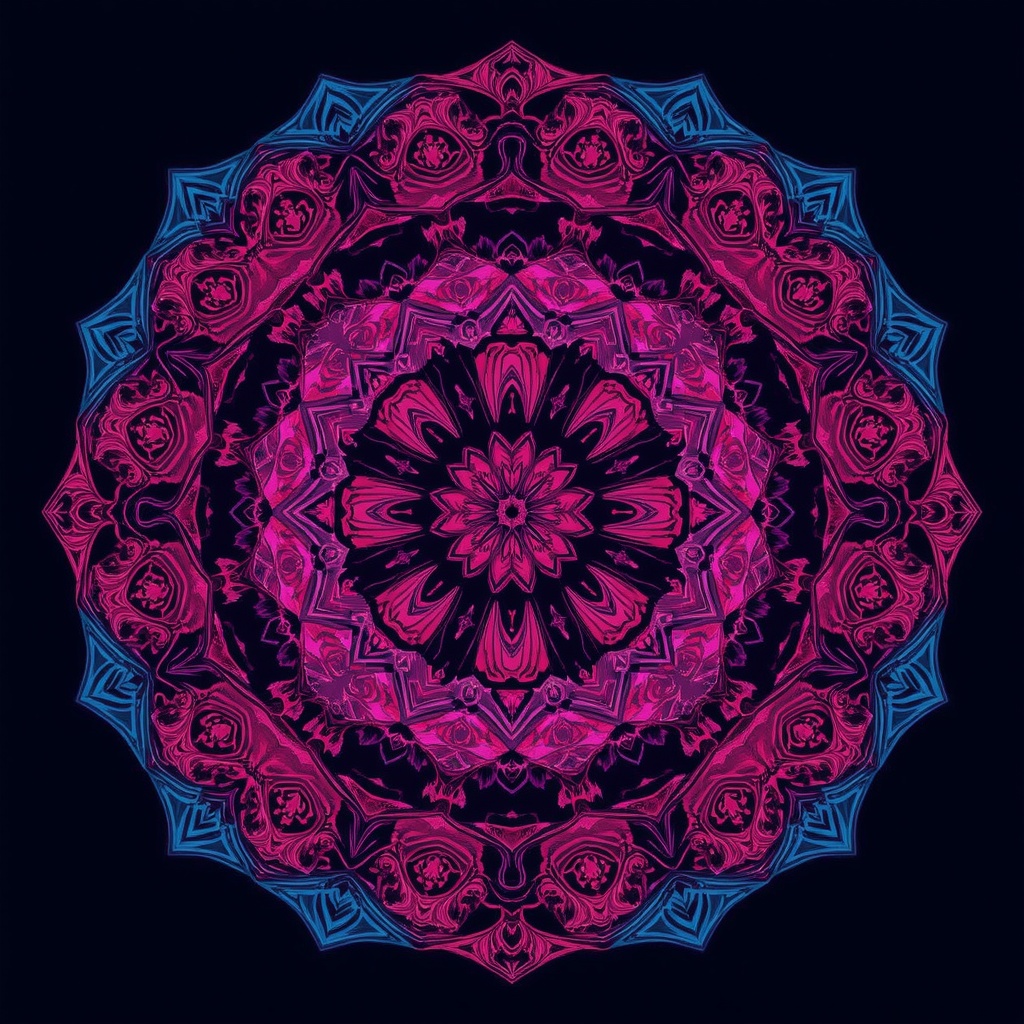 Neon Mandala Dreamscape