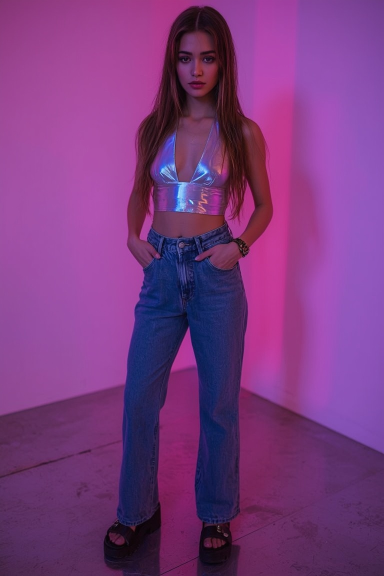 Neon Nostalgia: Y2K Glow