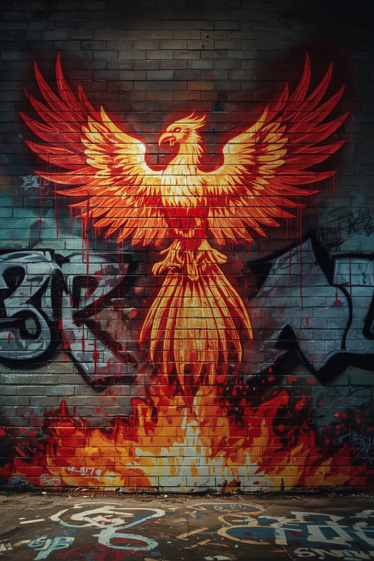 Neon Phoenix Rising