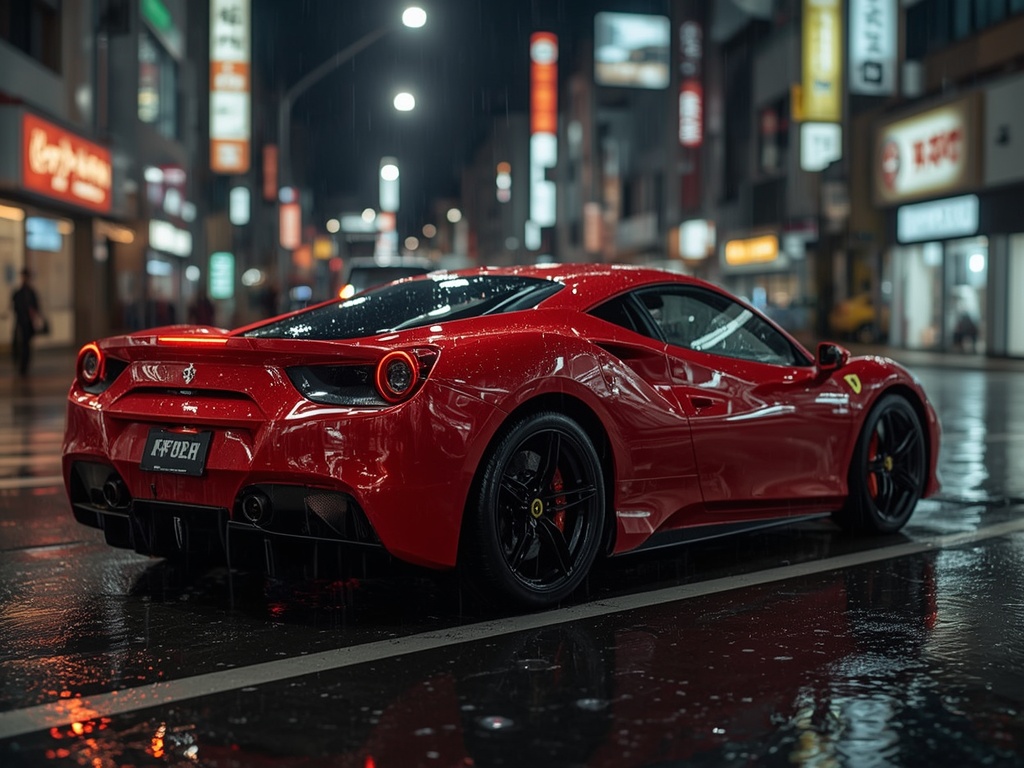 Neon Racer: Ferrari 488 Pista in Tokyo Night