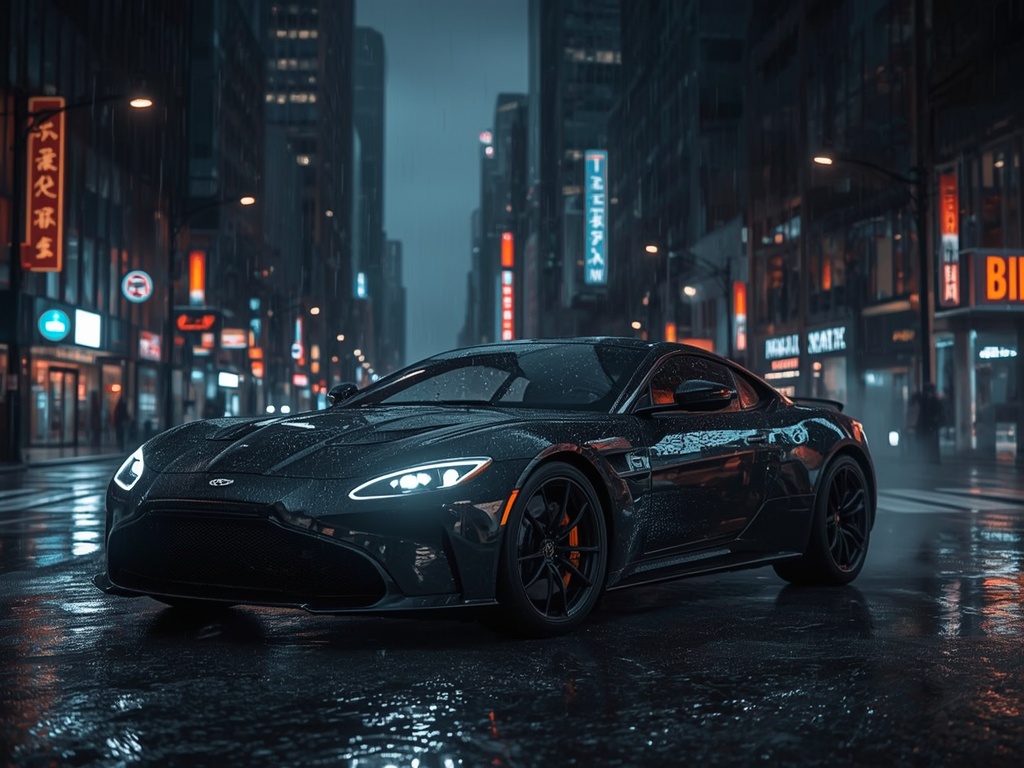 Neon Reflection: Midnight Speed