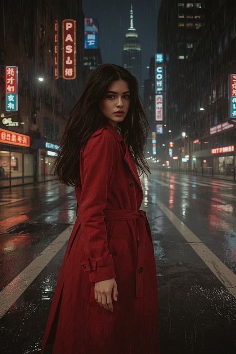 Neon Reflections: City After Dark