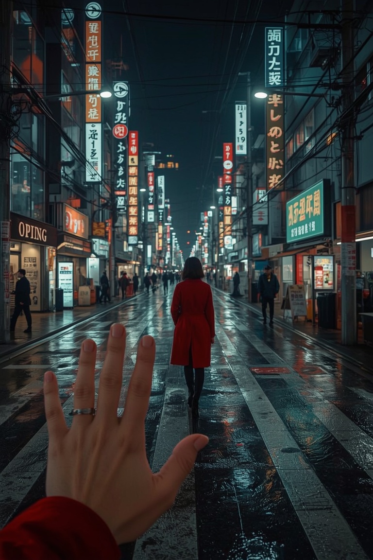 Neon Reflections: Tokyo Nights