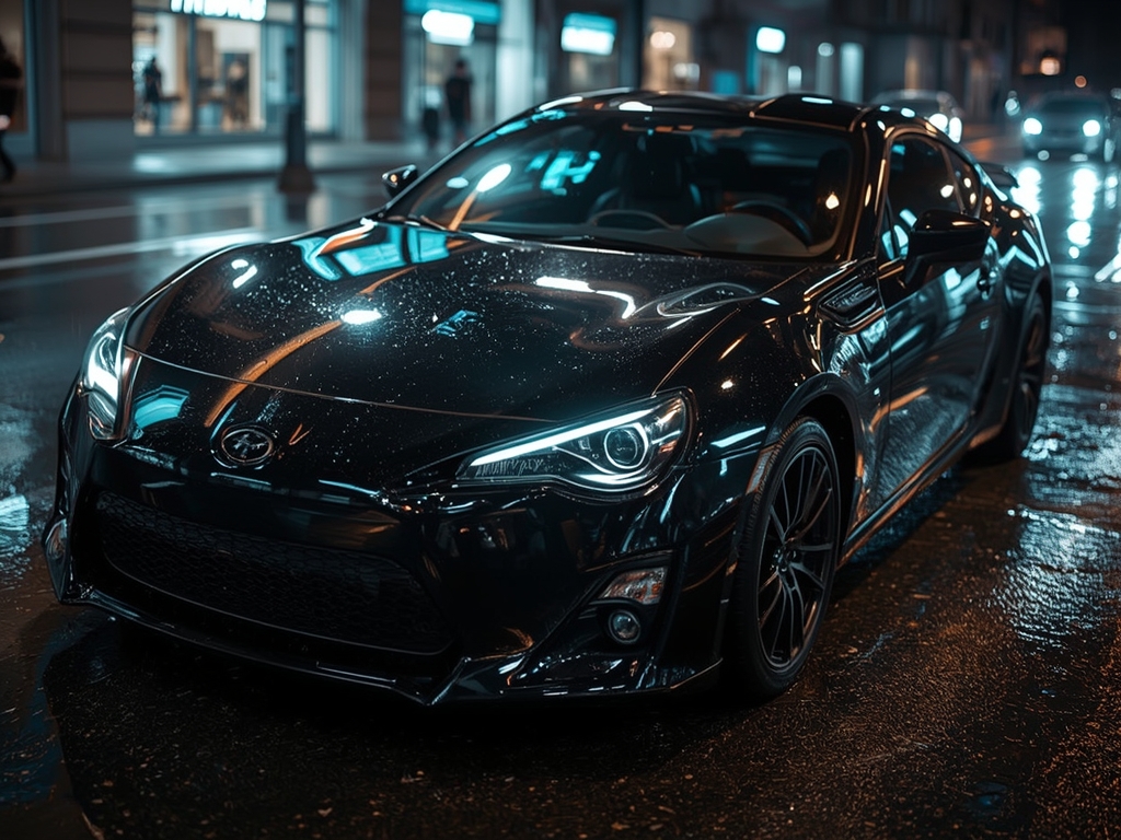 Neon Reflections: Urban Luxury