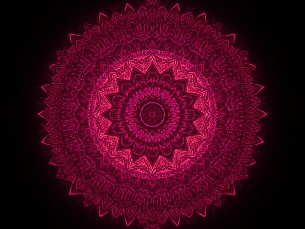 Neon Symmetry: A Vibrant Mandala Dream