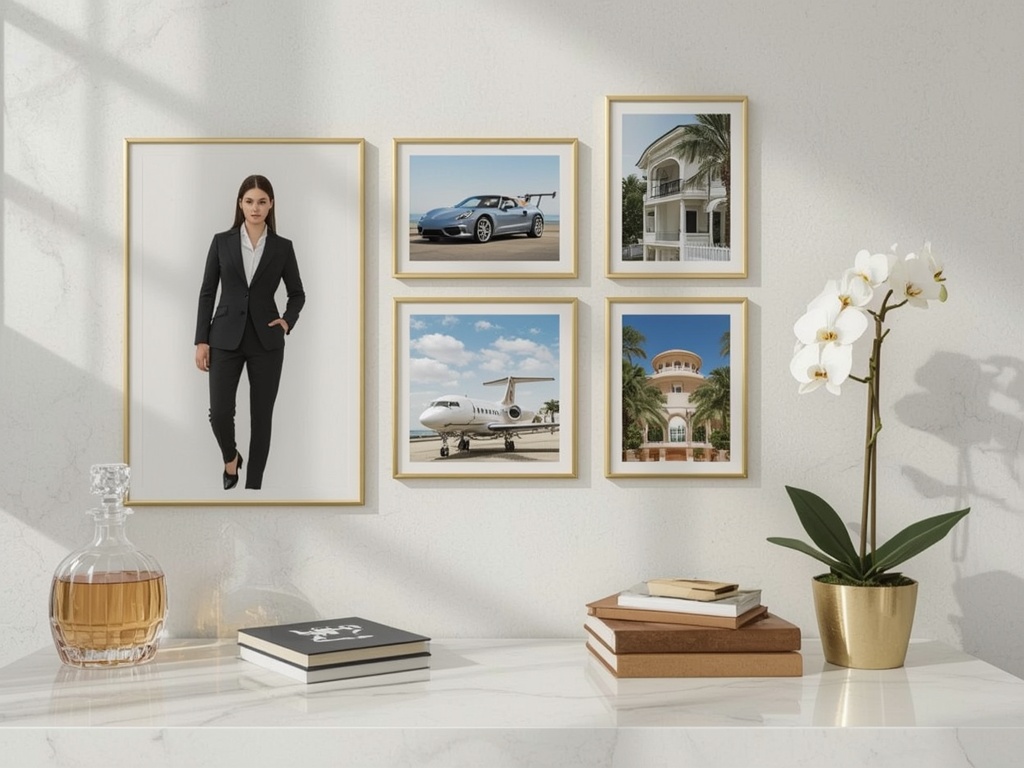 Opulent Dreams: A Minimalist Luxury Vision Board