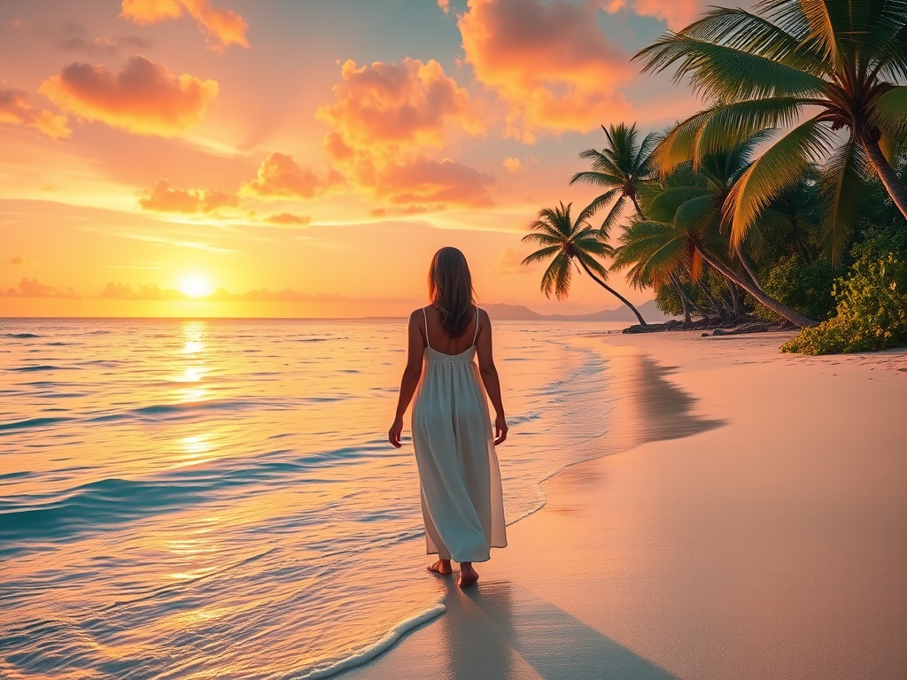 Paradise at Dusk: A Serene Island Escape