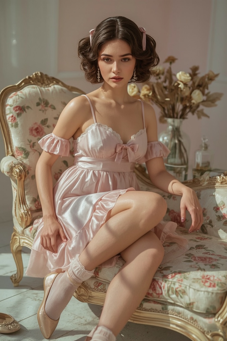 Pastel Reverie: Coquette Elegance